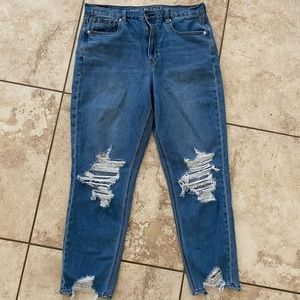 Distressed Mom Jeans